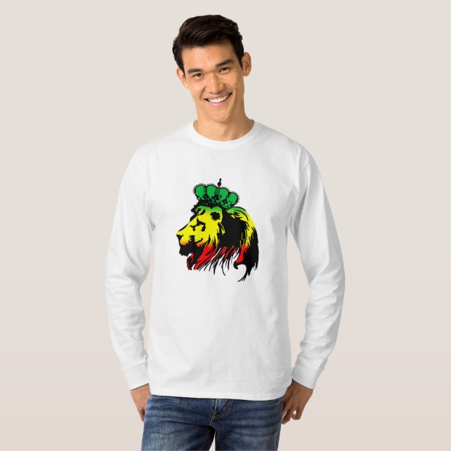 Camiseta Rasta Leão de Judah T-Shirt (Frente Completa)