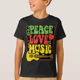 Camiseta Rasta PEACE-LOVE-MUSIC