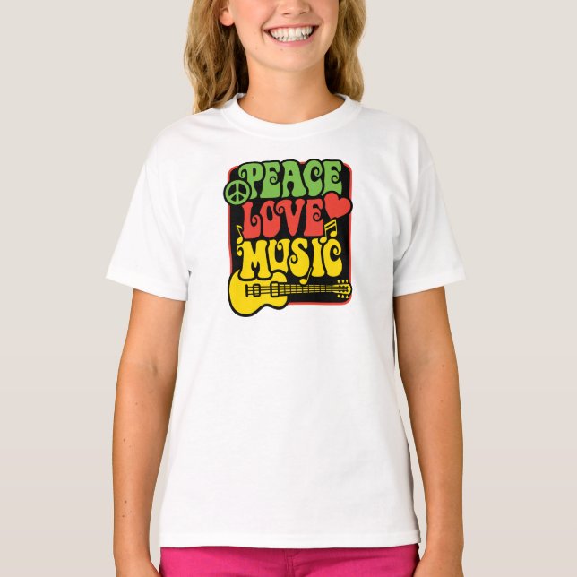 Camiseta Rasta PEAVE-LOVE-MÚSICA (Frente)