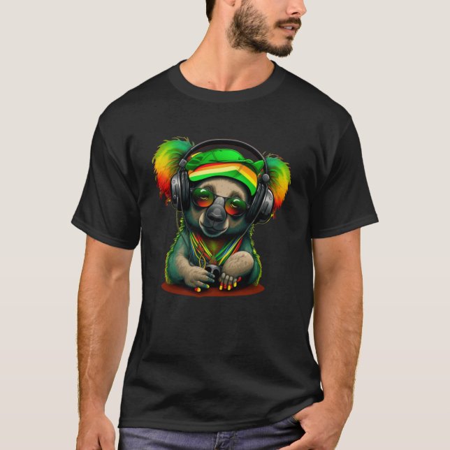Camiseta Rasta Reggae Koala Bear Hippie Reggae (Frente)