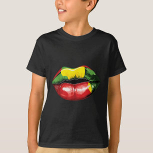 Camiseta Rasta Reggae Lábios Música Rasta Rastafari Raízes