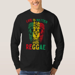 Camiseta Rasta Reggae Lion Sunglass Rastafarian Reggae