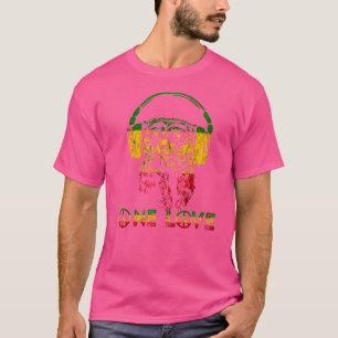 Camiseta Rasta Reggae Meerkat Reggae Fones de ouvido de Mús