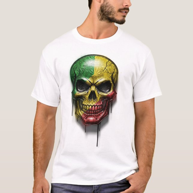 CAMISETA RASTA SKULL (Frente)