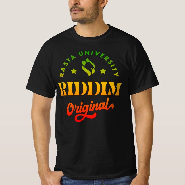 Camiseta Rasta University Riddim Original Rasta Reggae (Frente)