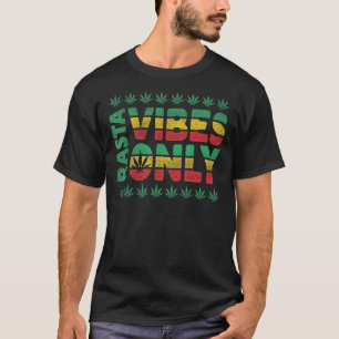 Camiseta Rasta Vibes Apenas Para Música Reggae