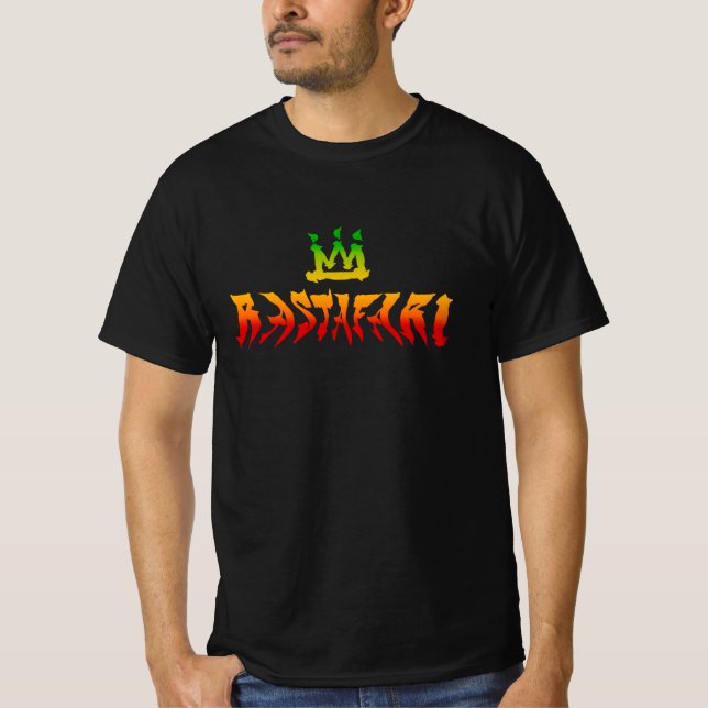 Camiseta Rastafari Distorcionou Cores Rasta Reggae T-Shirt (Frente)