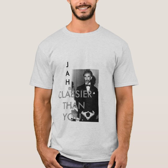 Camiseta Rastafari, É, MAIS CLASSIER DO QUE VOCÊ., JAH (Frente)
