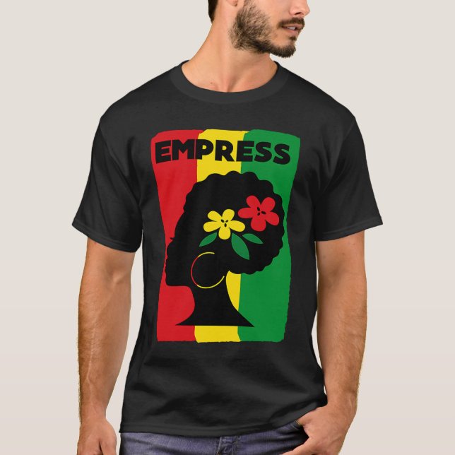 Camiseta Rastafari Empress Jamaica Souvenir Rasta Roots Reg (Frente)