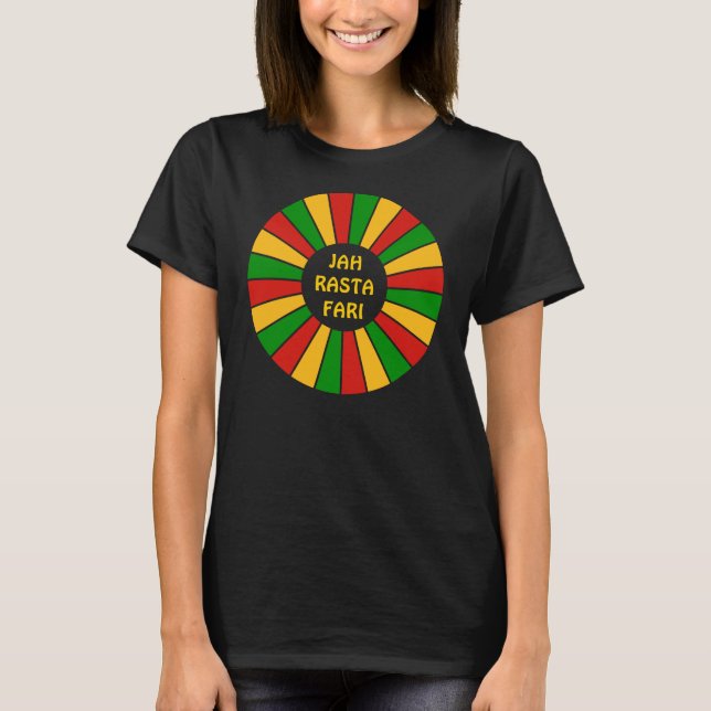 Camiseta RASTAFARI FLAG BOTON RAYS + seu sinal ou texto (Frente)