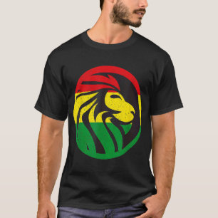 Camiseta Rastafari Lion Head Jamaica Souvenir Rasta Roots R