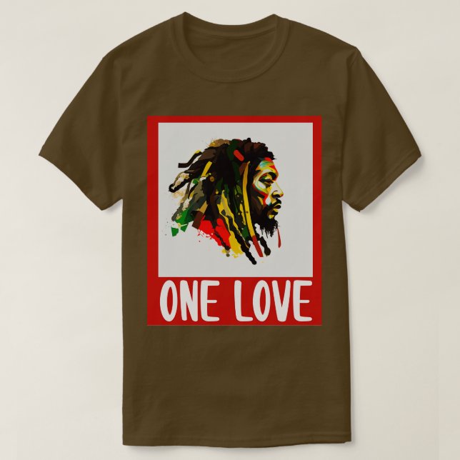 Camiseta Rastafari One Love Reggae (Frente do Design)