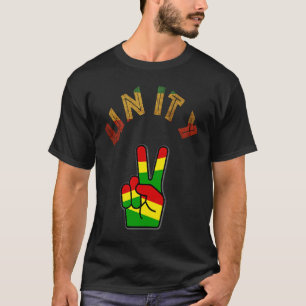 Camiseta Rastafari Reggae Unity Peace Cote Rasta Cores