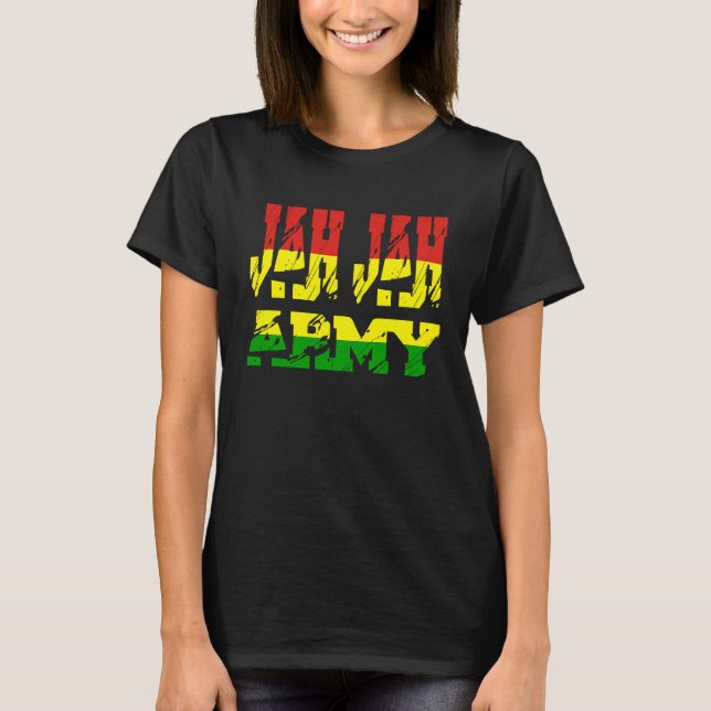 Camiseta Rastafari Soldier of Jamaica Souvenir Rasta Roots  (Frente)