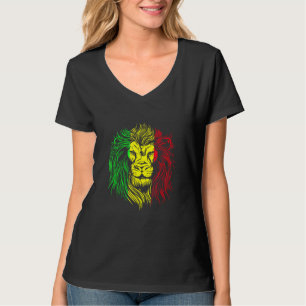 Camiseta Rastafarian Lion Mandala Reggae Música Jamaica Ras