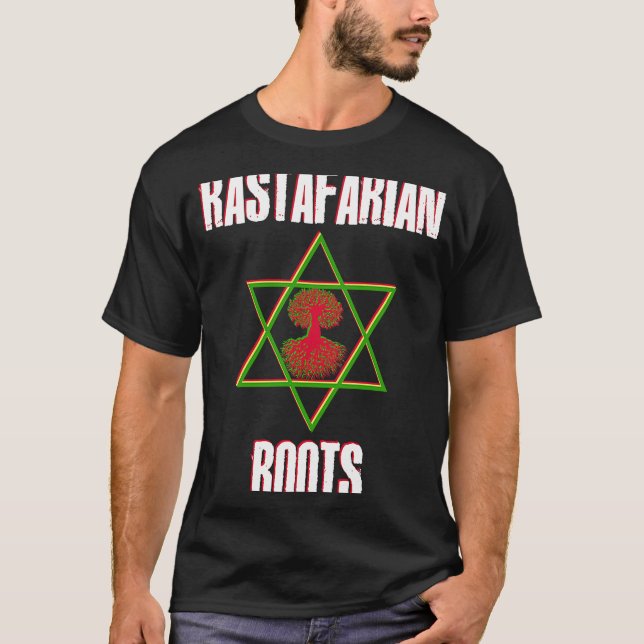 Camiseta Rastafarian Roots Jah Guide Bless Up Rasta (Frente)