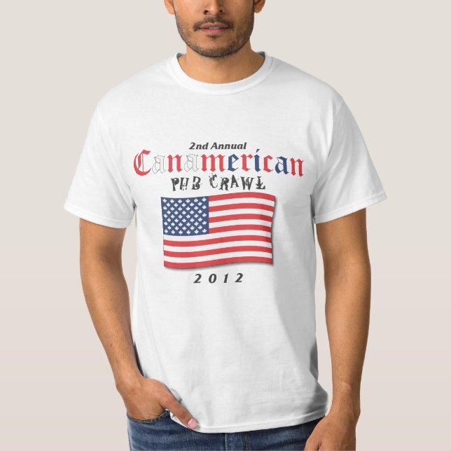Camiseta Rastejamento de bar 2012 de Canamerican (Frente)