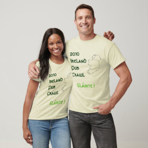 Camiseta Rastejamento de bar de Ireland
