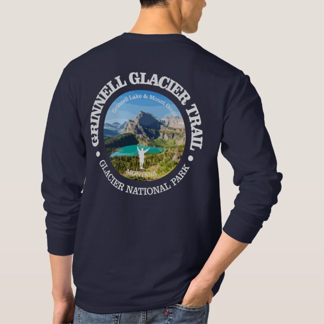 Camiseta Rastreamento do Glaciar Grinnell (Verso)
