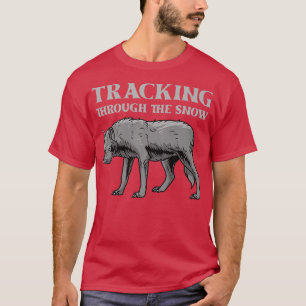 Camiseta Rastreando Através Dos Lobos-Neve Animais Selvagen
