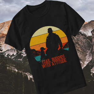 Camiseta Rastrear Amigos Com Retrô De Cão De Atitude