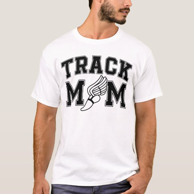 Camiseta Rastrear Calçado de Corrida na Mão da Mãe (Frente)