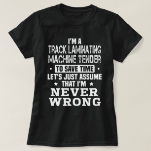 Camiseta Rastrear Tender da Máquina Laminadora