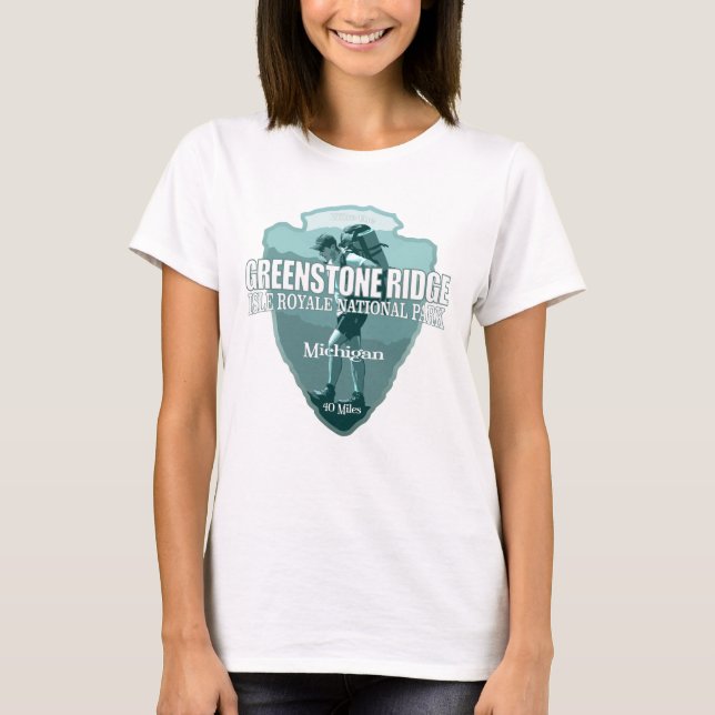 Camiseta Rastreio de Cordilheira Greenstone (ponta de seta  (Frente)