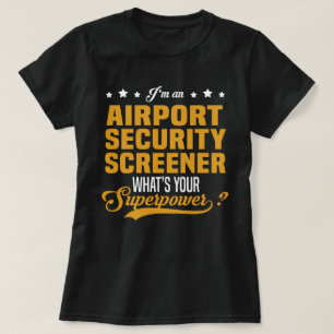 Camiseta Rastreio de segurança do aeroporto
