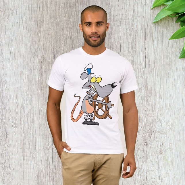 Camiseta Rat Capitão Mens T-Shirt (Criador carregado)