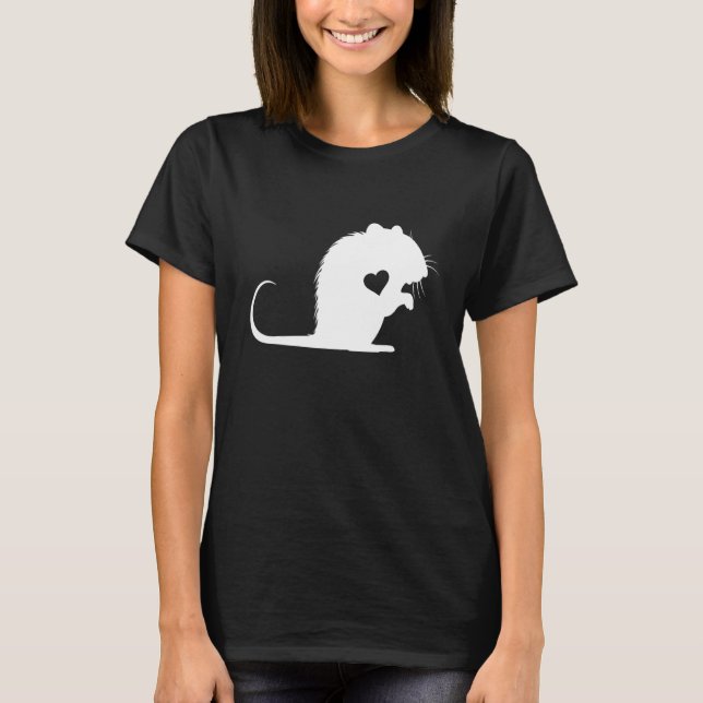 Camiseta Rat Owner Rat Heart Love Rodent Rat Lover Mouse An (Frente)