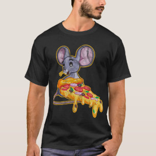 Camiseta Rat Pizza Engraçado Rato de Ladrão
