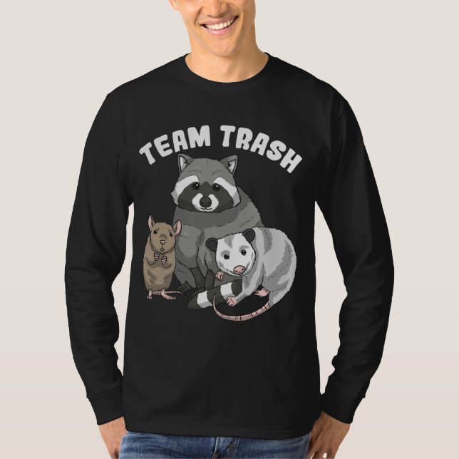 Camiseta Rat Raccoon Ogambm Possum Equipe Trash Funny (Frente)