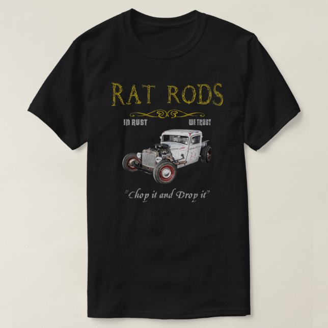 Camiseta Rat Rods T-shirt Chop It And Drop It  Essential T- (Frente do Design)
