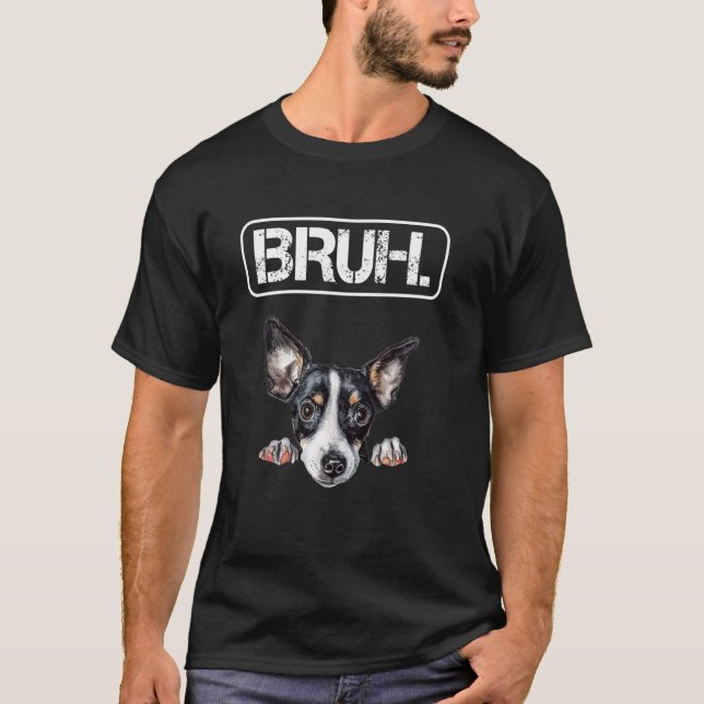 Camiseta Rat Terrier Bruh Funny Dog Lover (Frente)