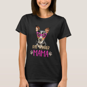 Camiseta Rat Terrier Dog Raça Mamãe Bonita Mãe Filhote Mãe