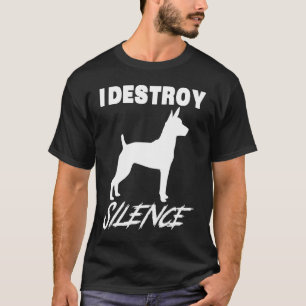 Camiseta Rat Terrier Gif Eu Destruo Silêncio