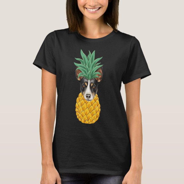 Camiseta Rat Terrier Pineapple Dog (Frente)