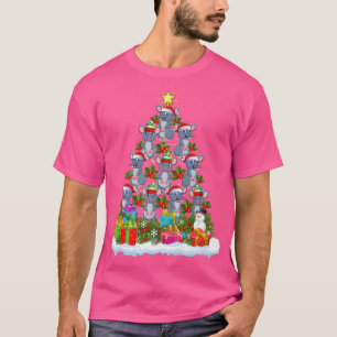 Camiseta Rat Xmas Tree Lighting Papais noeis Rat no Natal