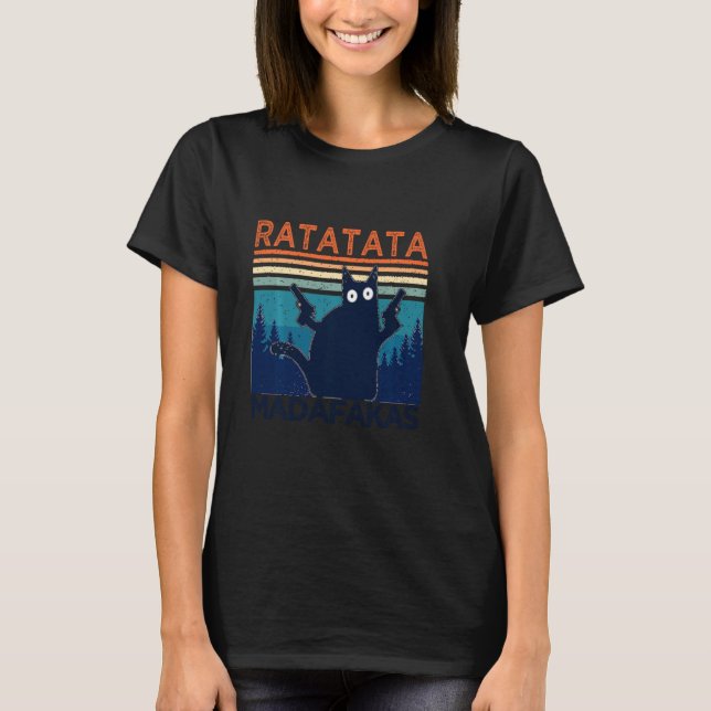 Camiseta Ratata Madafakas Pew Cat Toy Gun (Frente)