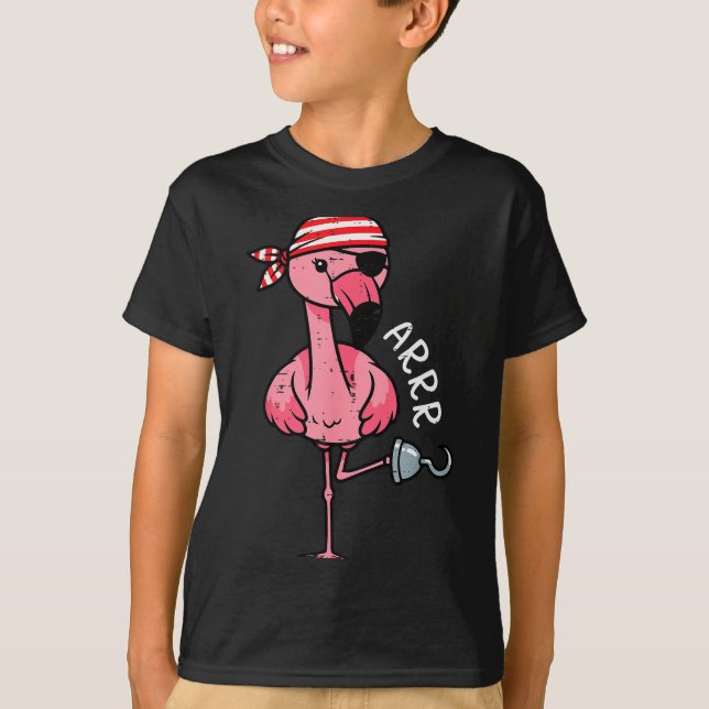 Camiseta Rate Flamingo Arrr Halloween Costume Women Girls K (Frente)
