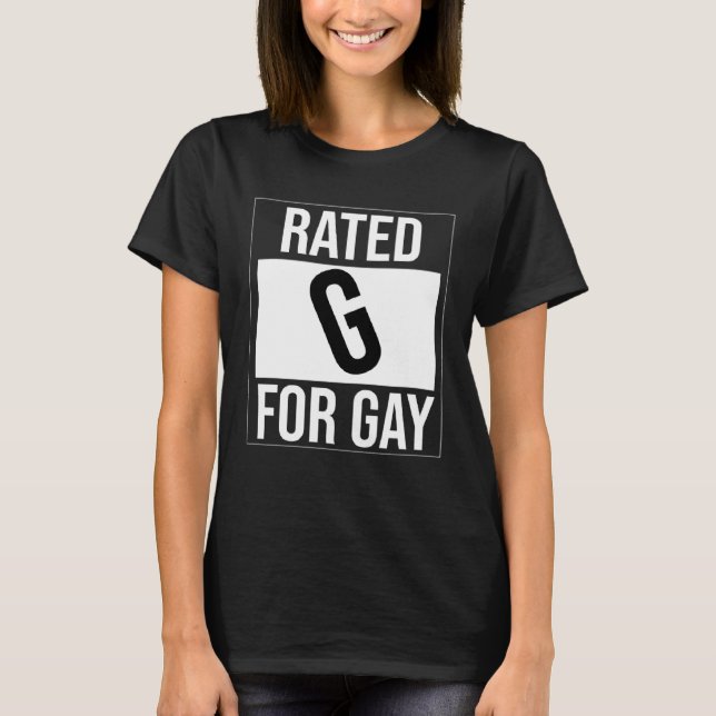 Camiseta Rated G for Gay  Gay (Frente)