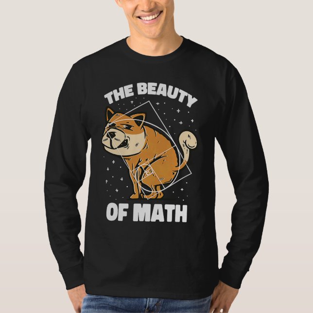 Camiseta Ratio Fibonacci Ouro Cão Para Matemática (Frente)
