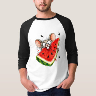 Camiseta Rato alegre come melancia