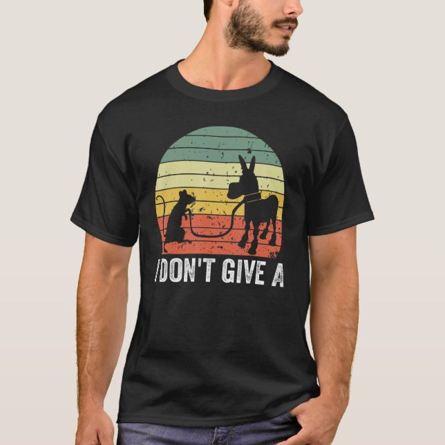 Camiseta rato andando burro que eu não dou a ratos (Frente)