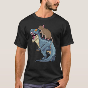 Camiseta Rato Andando Dinossaur Rex Rat Rat Rat Rato Rato R