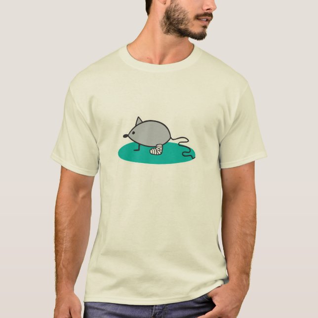 Camiseta rato bobo com perna quebrada (Frente)