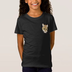 Camiseta Rato bonito da arte animal que espreita para fora