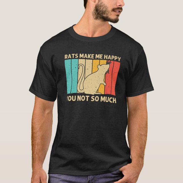 Camiseta Rato Bonito Para Homens Ratos Ratos Ratos Ratos (Frente)