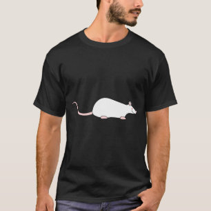 Camiseta Rato branco do animal de estimação do albino